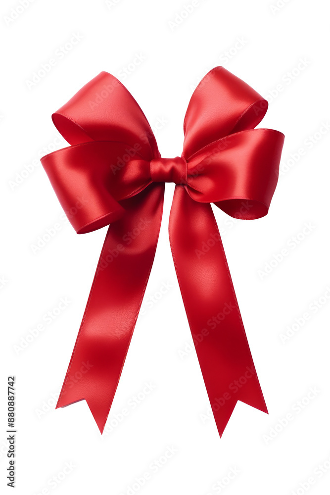 Red ribbon gift mock up isolated on transparent background. Red ribbon gift mock up isolated on transparent background.