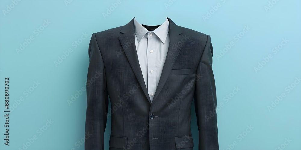 Imposter syndrome lingers despite dressing professionally in a mock suit. Concept Imposter Syndrome, Professional Attire, Mock Suit Imposter syndrome lingers despite dressing professionally in a mock suit. Concept Imposter Syndrome, Professional Attire, Mock Suit
