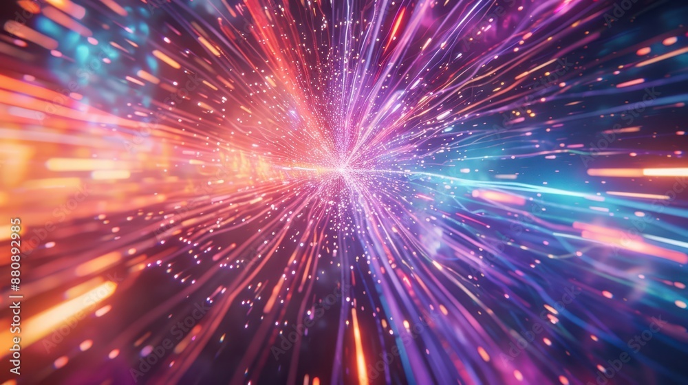 Detailed close-up of light rays breaking through a dimensional gateway, with a complex background, showcasing speed Detailed close-up of light rays breaking through a dimensional gateway, with a complex background, showcasing speed