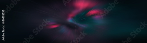 Light neon tunnel, abstract neon background. Bright rays on a dark background.