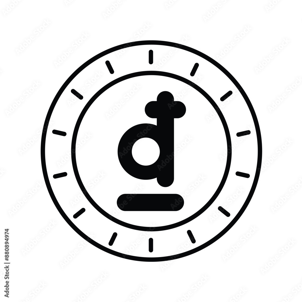 dong glyph icon with white background vector stock illustration dong glyph icon with white background vector stock illustration