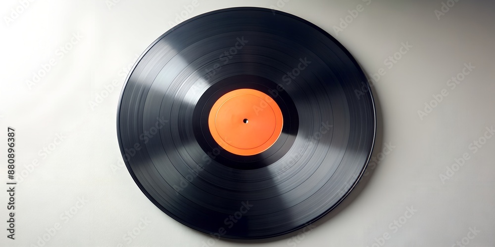 Fototapeta premium Schallplatte Vinyl Schellack Vinylscheibe Scheibe Platte Generative AI