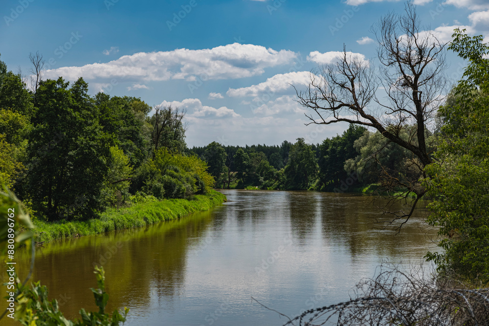 Fototapeta premium The valley of the bug river, which is the natural border between Poland and Belarus