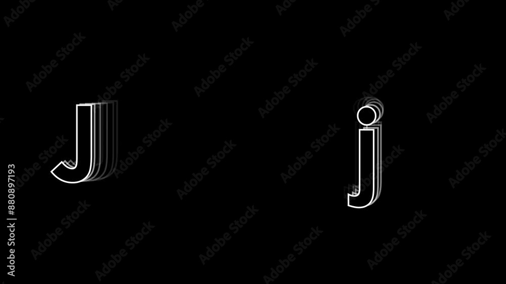 Echo text effect letter j animation