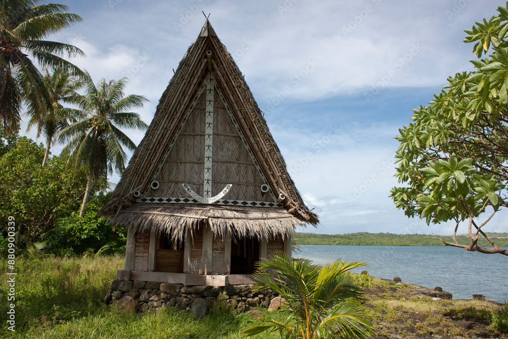 Yapp Islands Micronesia. Traditional men's club Yapp Islands Micronesia. Traditional men's club