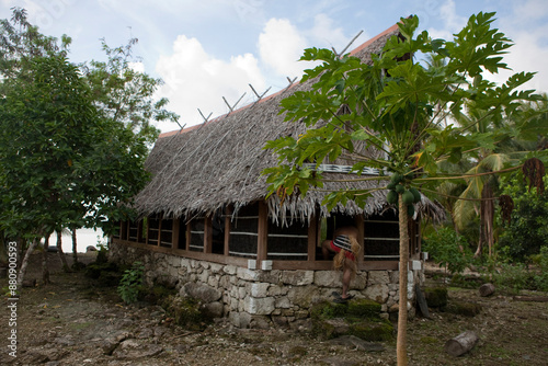 Yapp Islands Micronesia. Traditional men's club photo