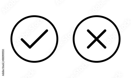 Free Download Check mark and cross mark icon set - GFXLoad