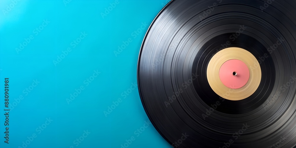 Fototapeta premium Schallplatte Vinyl Schellack Vinylscheibe Scheibe Platte AI Generative