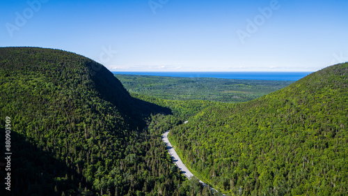 Landscape in Gaspé Peninsula, Quebec, Canada photo