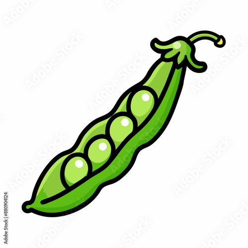 Peas Hand Drawn Doodle Icon, isolated white background (6)