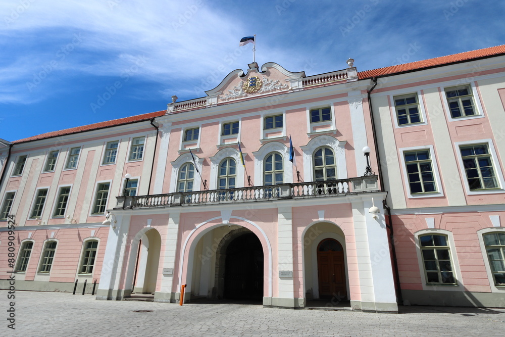 Naklejka premium Building of Riigikogu - parliament of Estonia, Tallinn, Estonia