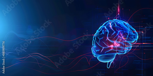 Electroconvulsive therapy small electric currents pass through the brain photo