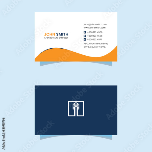 Real Estate Company Business Card Design - Professional and Modern Template