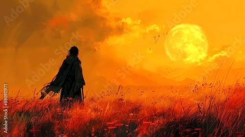 Simplistic isekai scene