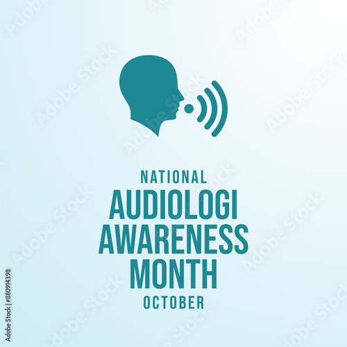 vector graphic of National Audiology Awareness Month ideal for National Audiology Awareness Month celebration.