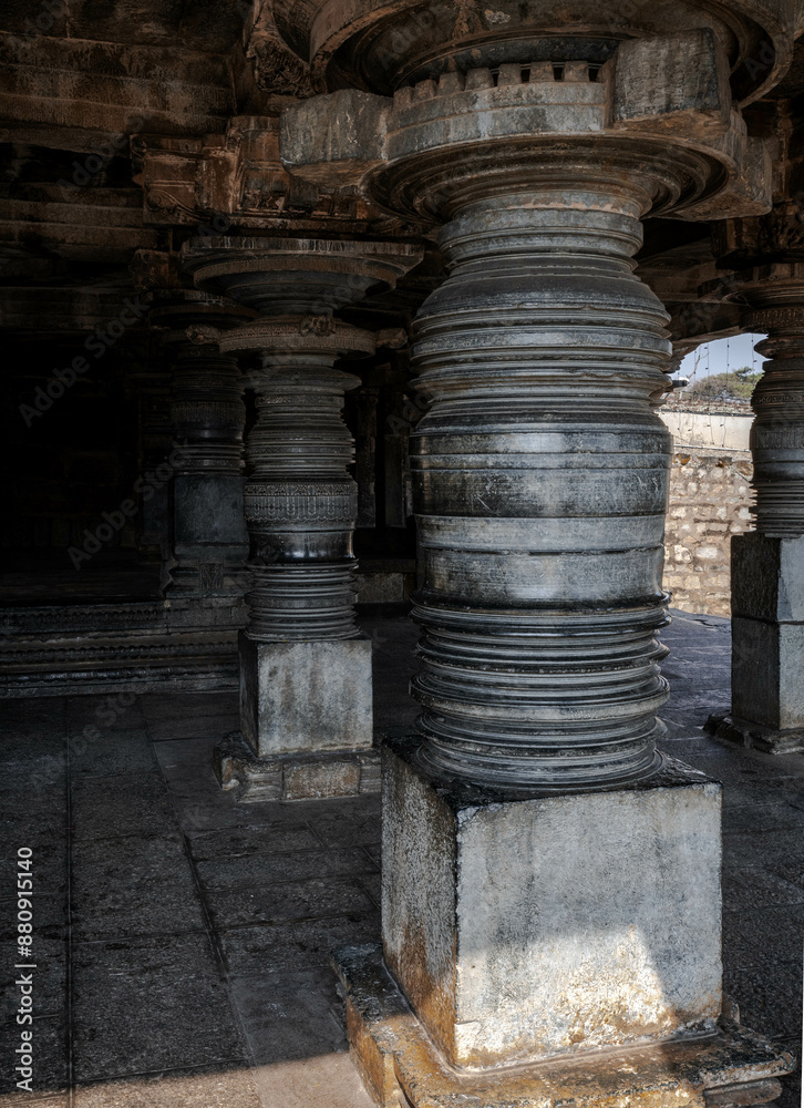 Medieval Hindu temple complex in Belur. India. Medieval Hindu temple complex in Belur. India.