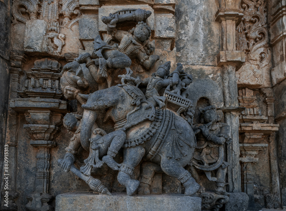 Fototapeta premium Medieval Hindu temple complex in Belur. India.