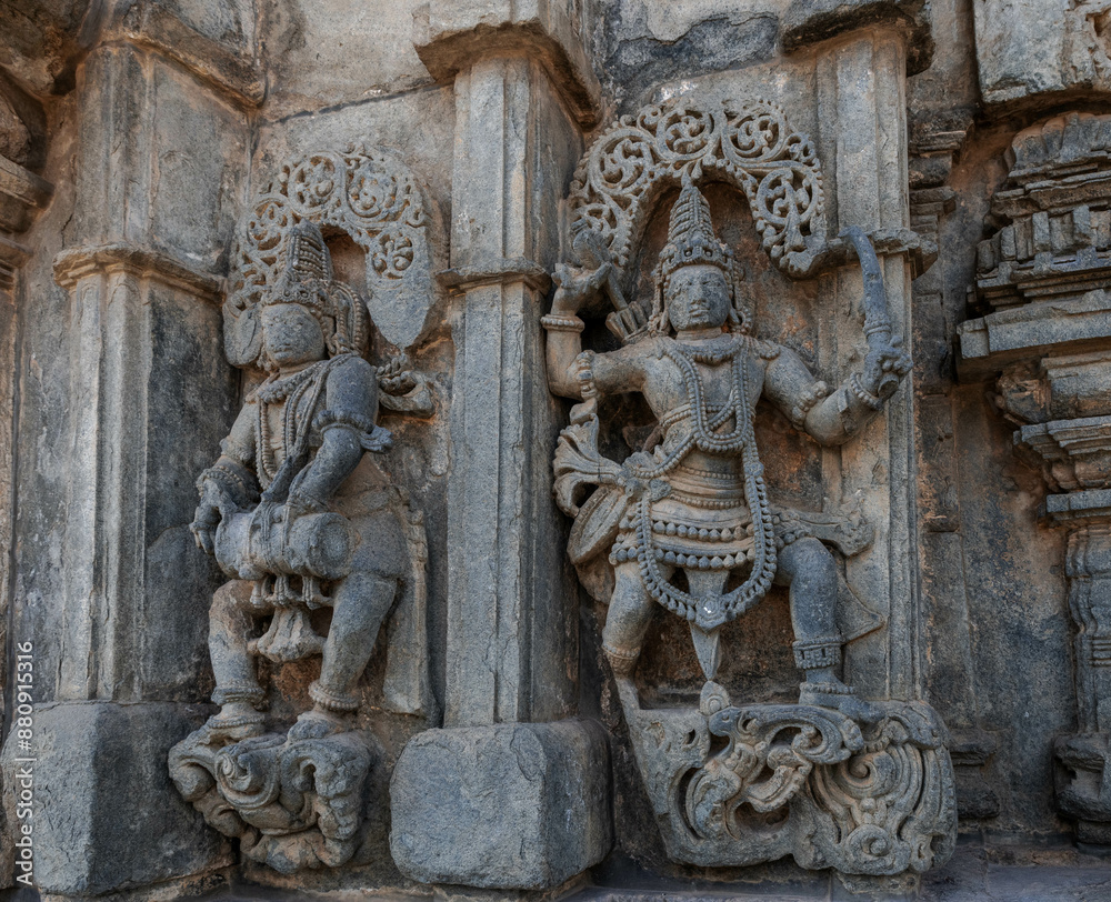 Medieval Hindu temple complex in Belur. India. Medieval Hindu temple complex in Belur. India.