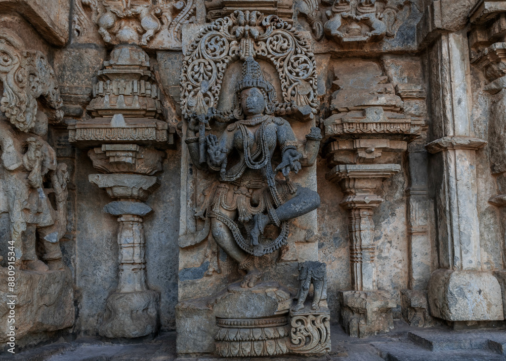 Medieval Hindu temple complex in Belur. India. Medieval Hindu temple complex in Belur. India.