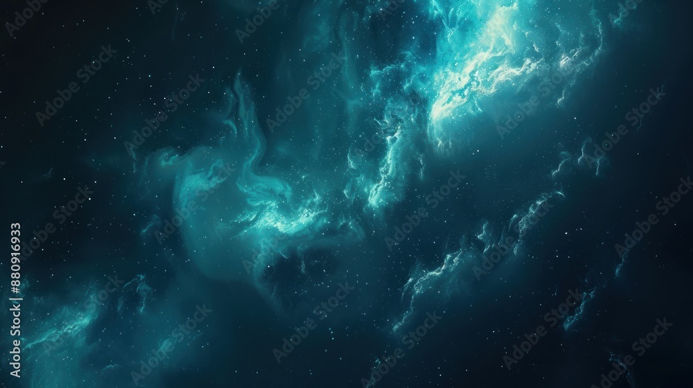 Fototapeta premium Cosmic Nebula with Twinkling Stars