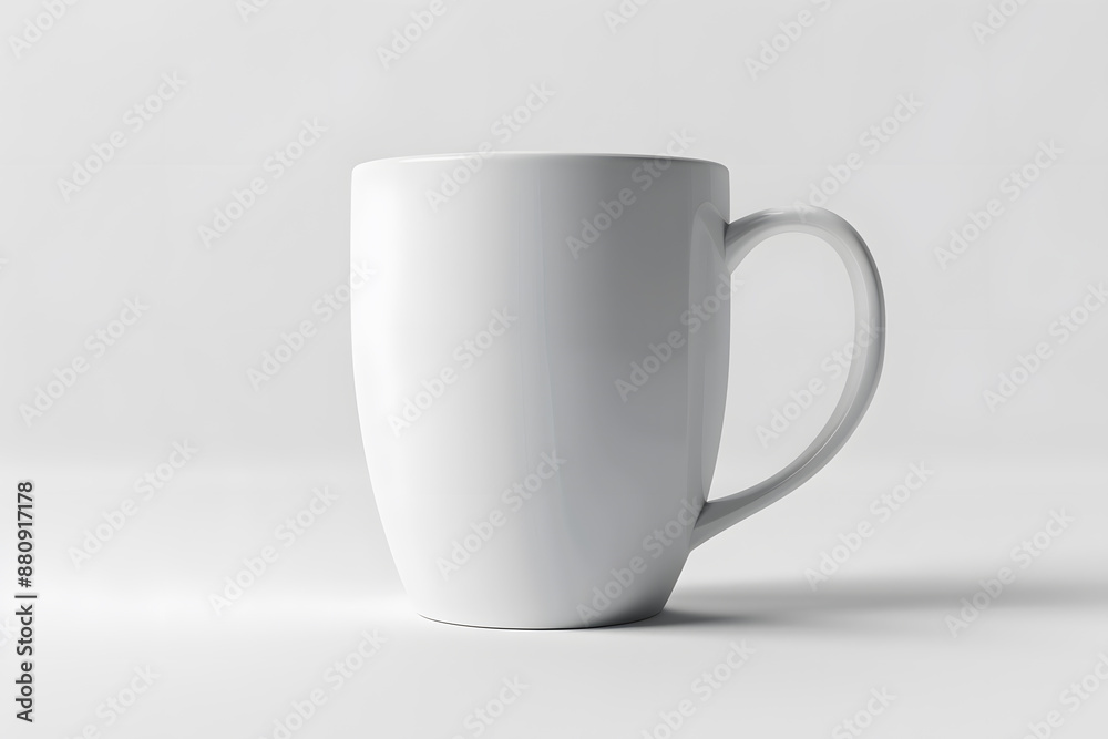 Realistic blank coffee mug with handle mockup isolated on white background. Realistic blank coffee mug with handle mockup isolated on white background.