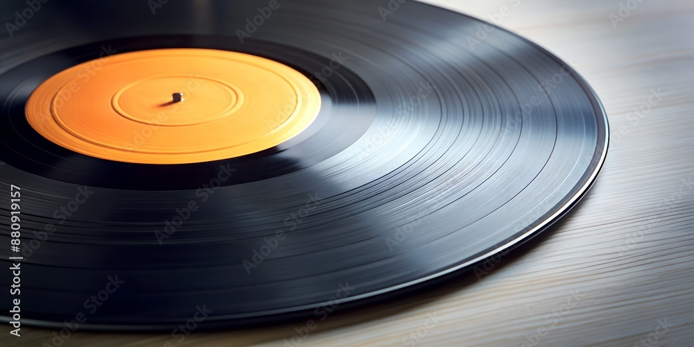 Obraz premium Schallplatte Vinyl Schellack Vinylscheibe Scheibe Platte Generative By AI