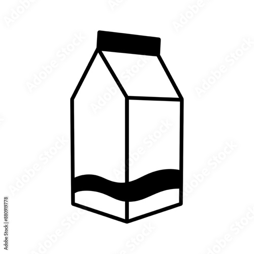 Milk box outline vector icon. Black milk icon, flat vector simple element illustration from editable drinks concept isolated on white background