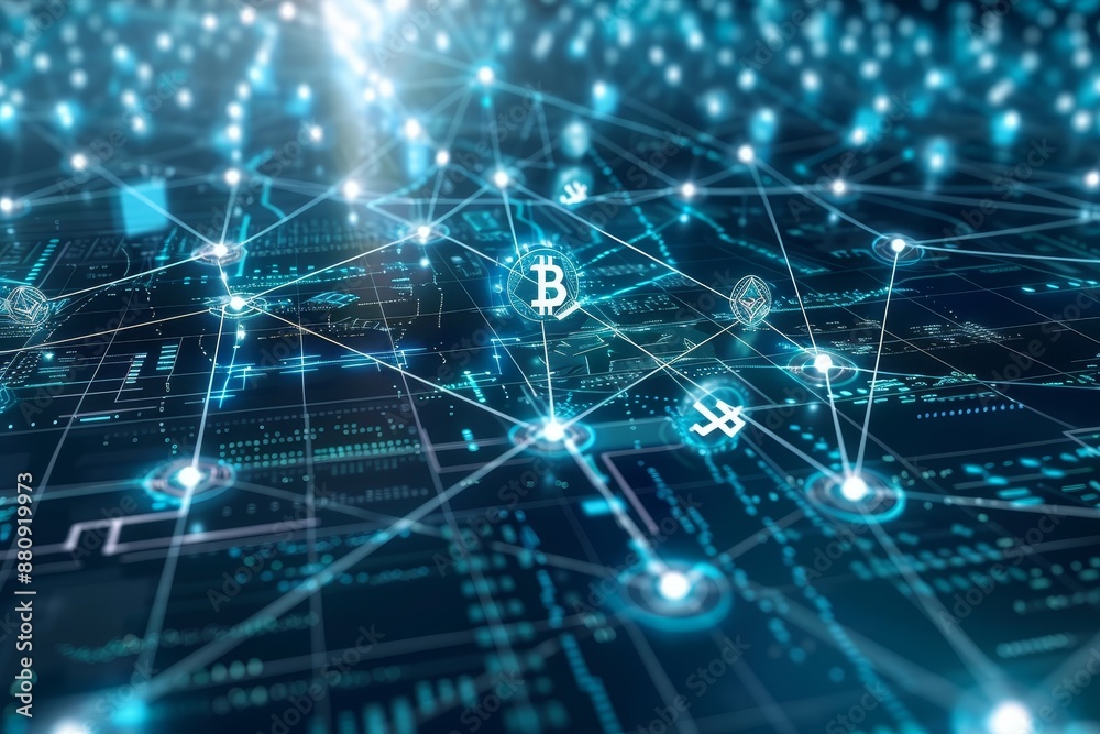 Token Economy Network, network of interconnected tokens representing various digital assets within a blockchain ecosystem, fluidity and versatility of blockchain-based economies