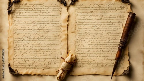 A handwritten recipe scrawled on a piece of parchment paper with a quill pen and ink