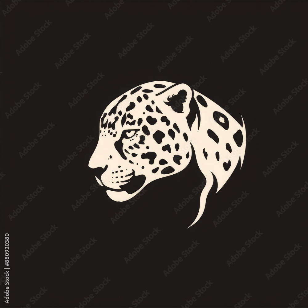 Contemporary Jaguar Face Logo, Symbol of Determination and Strength, Suitable for Security Services and Tactical Equipment, Features Sharp Contours Contemporary Jaguar Face Logo, Symbol of Determination and Strength, Suitable for Security Services and Tactical Equipment, Features Sharp Contours