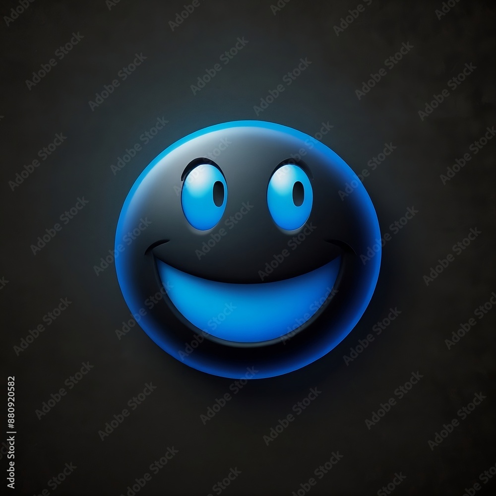 Fototapeta premium face on blue background