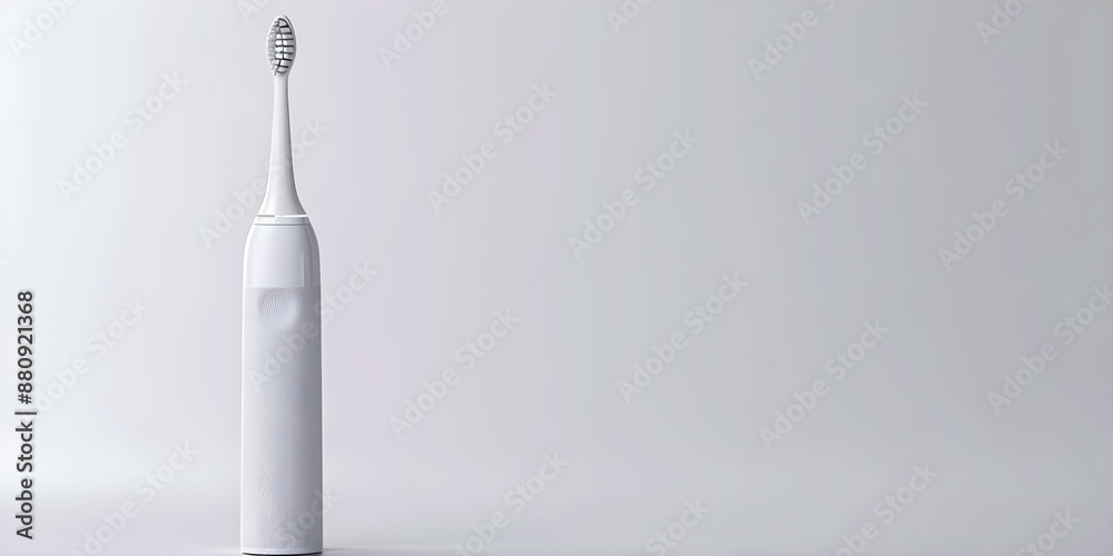 Sleek Electric Toothbrush with Advanced Features Detailed 3D Model on Light Background. Concept Product Design, 3D Modeling, Electric Toothbrush, Advanced Features, Light Background