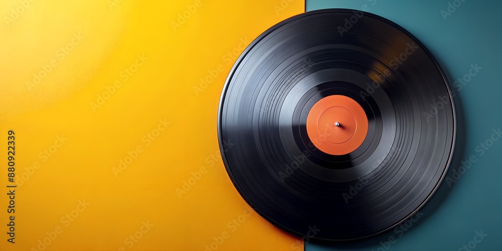 Fototapeta premium Schallplatte Vinyl Schellack Vinylscheibe Scheibe Platte Generative By AI