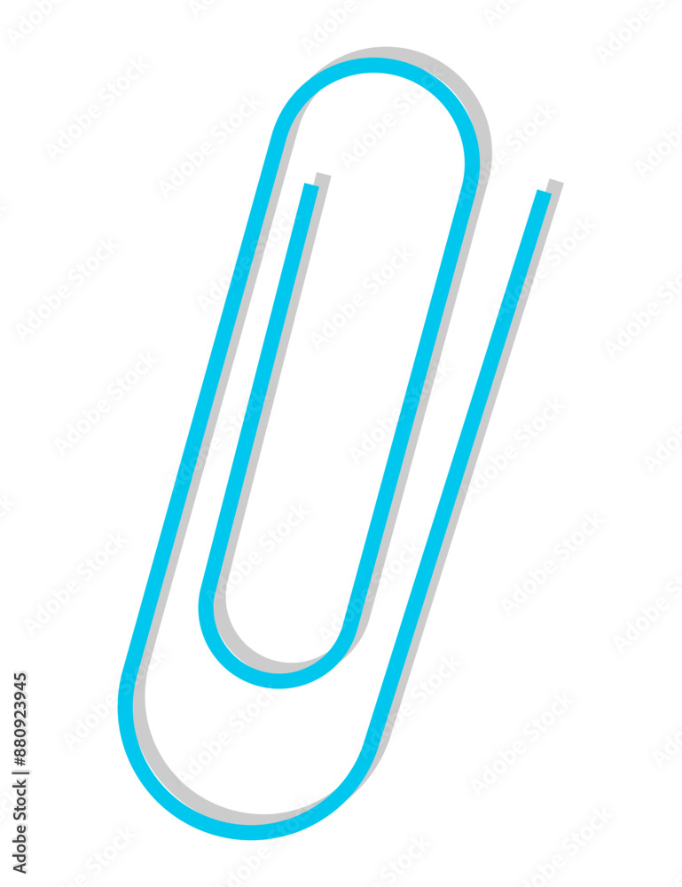 Paper notes stickers. paper clip as element for pin memo messages on paper sheets and office notice or information board Paper notes stickers. paper clip as element for pin memo messages on paper sheets and office notice or information board