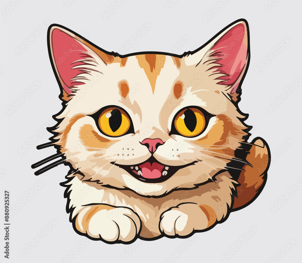 Obraz premium Cat Exclusive stocker and logo