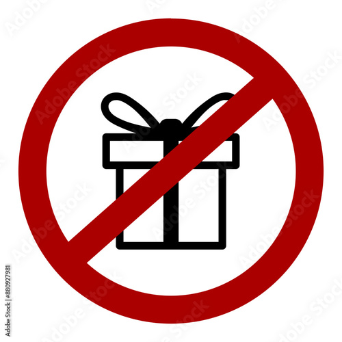 "No gift" policy icon