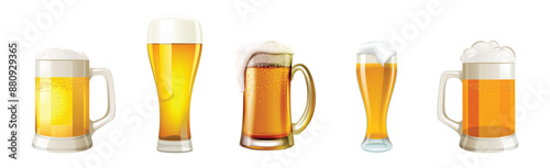 Hand-drawn in watercolor, realistic beer glasses.


