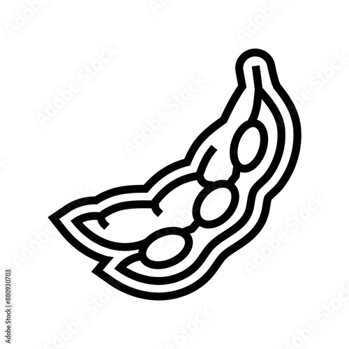 soy allergen free product food line icon vector. soy allergen free product food sign. isolated contour symbol black illustration