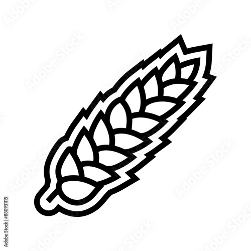 wheat allergen free product food line icon vector. wheat allergen free product food sign. isolated contour symbol black illustration
