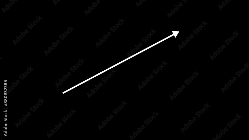 business graph chart icon white color 4k illustration on black background. growth concept white arrow. business graph chart icon white color 4k illustration on black background. growth concept white arrow.