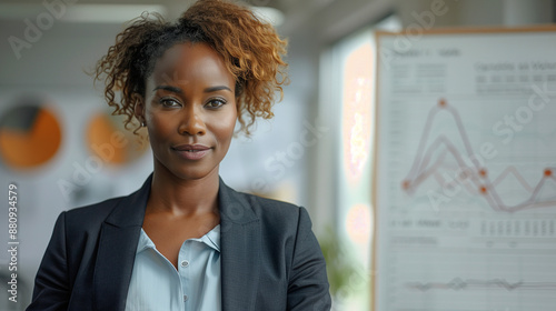Une femme mature en costume partage son expertise, elle fait une présentation devant ses équipes et collègues en entreprise, chef de projet, cabinet de conseil sur projet stratégique