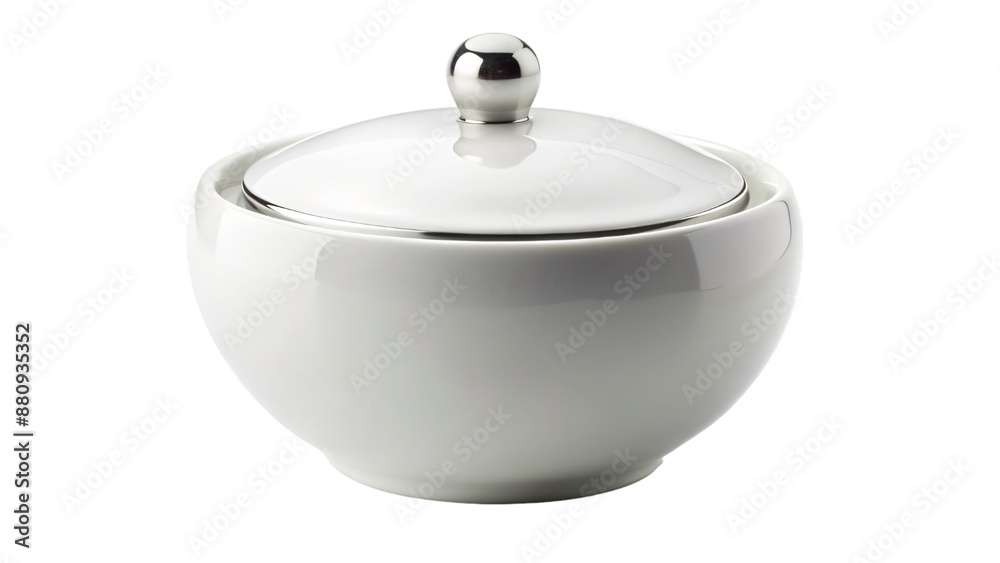 Obraz premium White ceramic container jar 