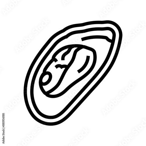 mollusks allergen free product food line icon vector. mollusks allergen free product food sign. isolated contour symbol black illustration