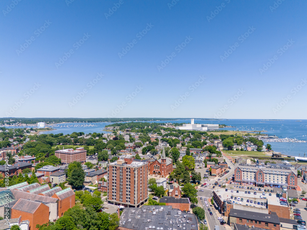 Fototapeta premium Drone photo Salem Massachusetts, USA