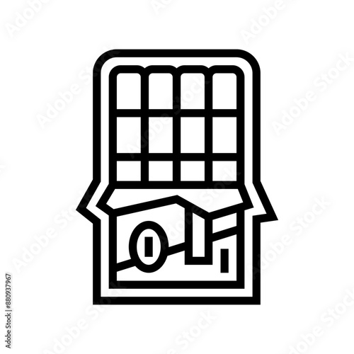 chocolate allergen free product food line icon vector. chocolate allergen free product food sign. isolated contour symbol black illustration