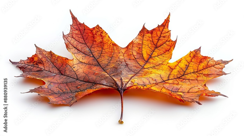 brown maple leaf isolated on white background brown maple leaf isolated on white background