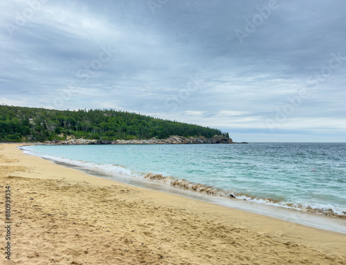 Beach scene at Acadia National Park Maine USA 2024