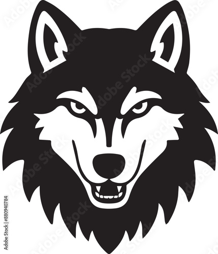Abstract luxury Wolf head theme, vector sharp illustration, lynx simple mascot logo and t-shirt design 