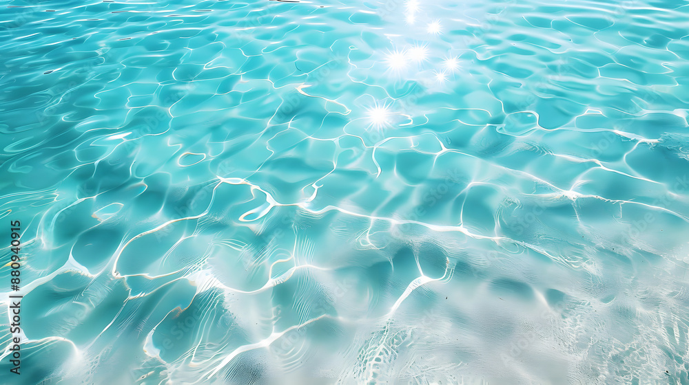 turquoise water surface at white sand beach with sun reflections on water surface, beach summer day holiday background turquoise water surface at white sand beach with sun reflections on water surface, beach summer day holiday background