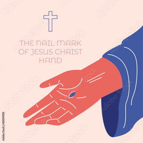 the nail mark of Jesus Christ hand